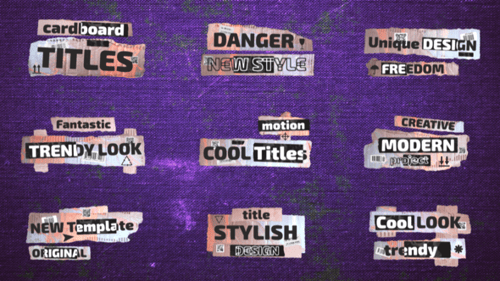 Dynamic Cardboard Titles