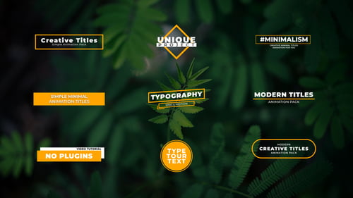 Modern Minimalist Creative Typography Titles Animation Pack
