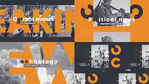 Dynamic Broadcast News Opener with Modern Geometric Graphics