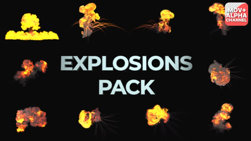 Paket mit realistischen Explosionen | Bewegte Grafiken