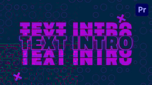 Dynamic Text Intro Opener with Modern Geometric Patterns