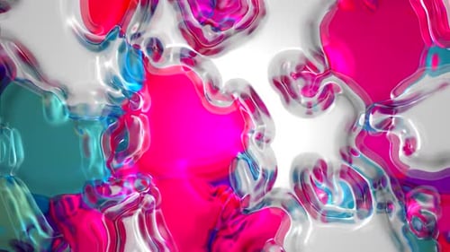 Glassy Fluid Abstract Morphing Background Loop