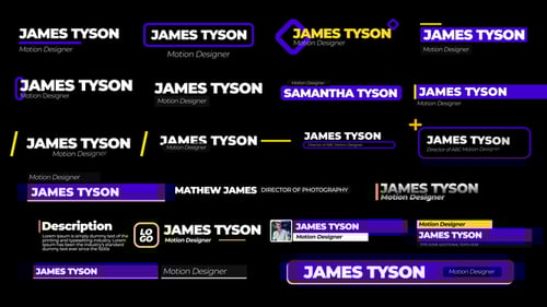 Clean Animated Lower Thirds for Video Projects