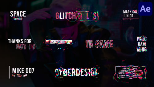 Glitch Liquid Titles | After Effects