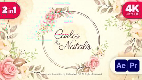 Wedding Invitation 4K (2 in 1) || MOGRT