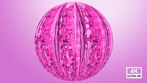 Abstract Pink Liquid Sphere Morphing Animation Loop