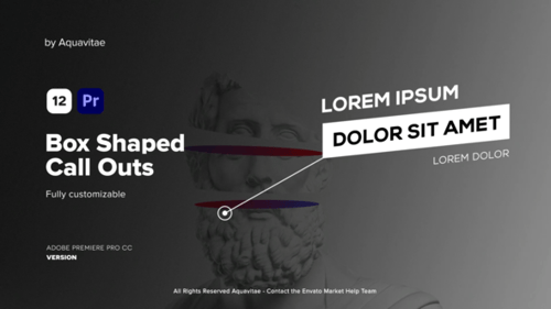 Modern Box Shaped Call Out Titles Motion Graphics Template