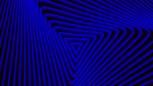 Blue Abstract Tunnel Loop with Geometric Pulsating Lines