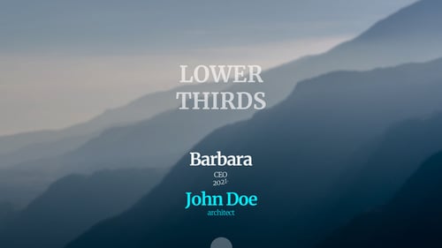 Urban Colors Lower Thirds