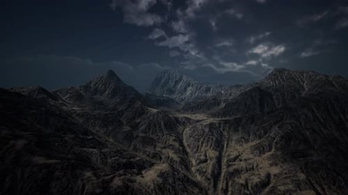 Dark Mountain with the Dark Clouds