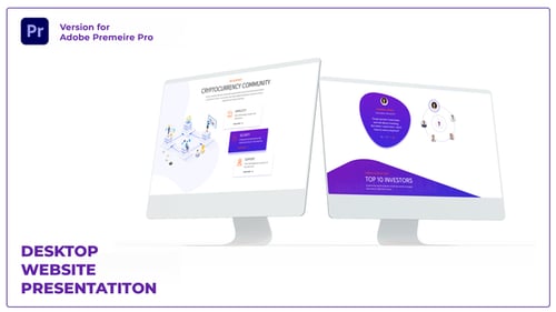 Animated Desktop UI Presentation for Corporate Websites