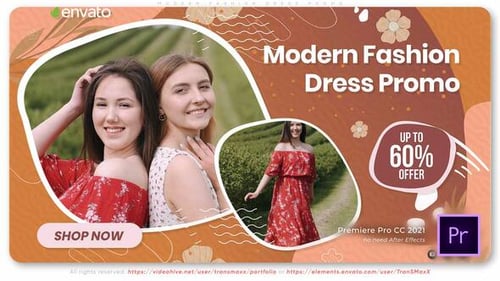 Promoción de vestido de moda moderna