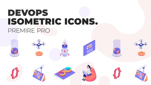 DevOps - MOGRT Isometric Icons