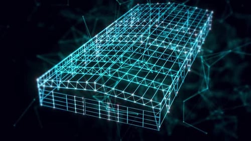 Metal Wire Construction Hologram Close Up Hd