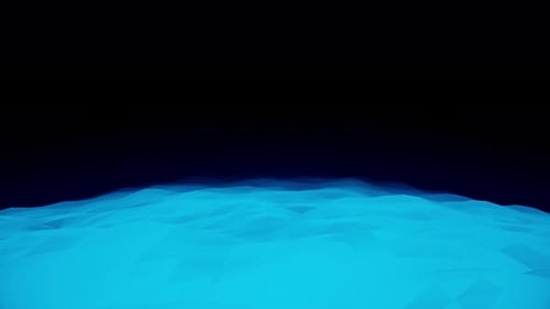 Superficie brillante sobre fondo negro