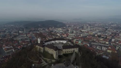 Aerial of the fortress and the city