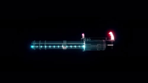 Minigun Hud Hologram 4k