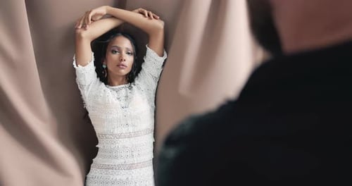 Female Model in Studio Photosession