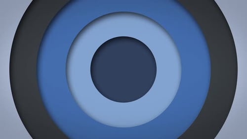 abstraktes Logo Promo-Muster von Kreisen mit dem Effekt der Verschiebung schwarz saubere Ringe Animation a