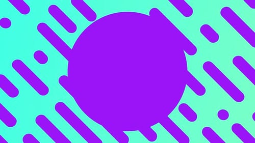 Abstract Geometric Circle Background Loop with Dashed Lines