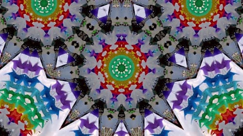 Colorful kaleidoscopic view.