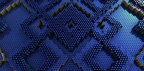 Wall of Hexagons Moving In Organic Way