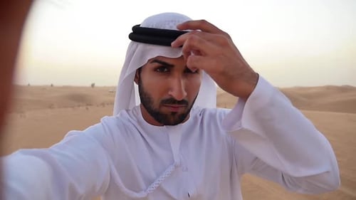 Young men spending a day in the dubai desert