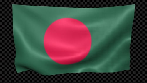 Realistic Waving Bangladesh Flag Animation