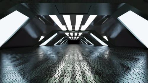 3D rendered illustration, visualisation of science fiction interior
