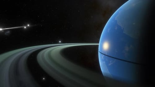 Weltraum-Hintergrund - Rocky Exoplanet