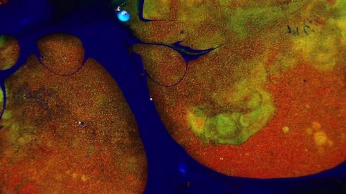 Colorful Abstract Fluids Flowing and Mixing Together