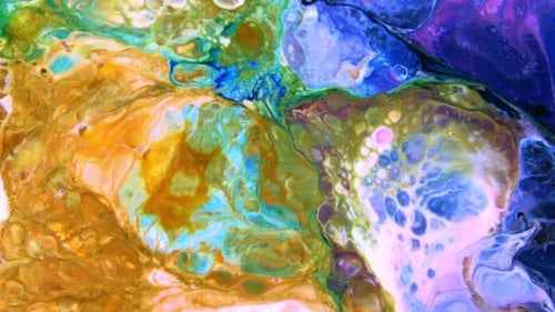Multicolor Liquid Paint Surface 5
