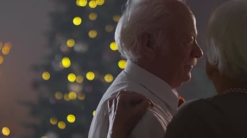 Senior Couple Shares Intimate Dance at Christmas