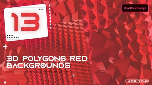 3D Polygone Rote Hintergründe