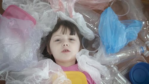 A pile of plastic trash.