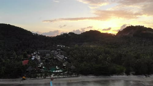 Beautiful high view of nature with sea ocean