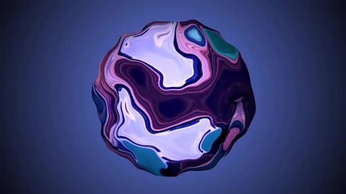 Abstract Fluid Morphing Sphere Seamless Loop Background Animation