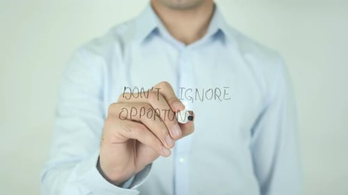 Don't Ignore Opportunities, Writing On Screen