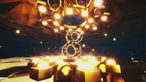 Golden Ornate Celebration Countdown 10 to 0