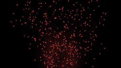 Dynamic Red Particle Burst Animation