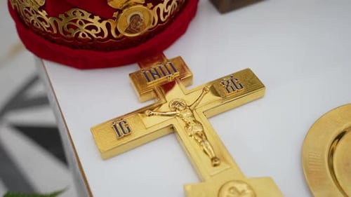 Church Cross on the Table