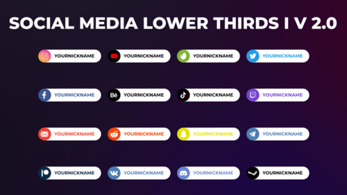 Clean Social Media Lower Thirds for Online Content