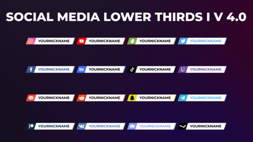Dynamic Social Media Lower Thirds Pack