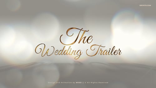 Elegant Wedding Trailer with Cinematic Love Story Titles