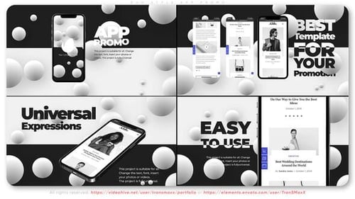 Modern Mobile App Promo with Dynamic Sphere Background