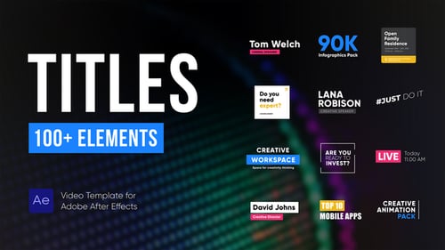 Modern Typography: Dynamic Titles and Lower Thirds Pack