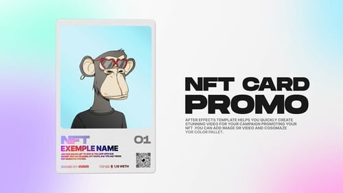 Modern NFT Card Display Animation