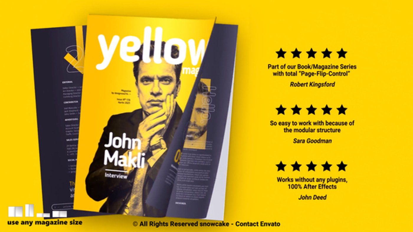 Yellow - Magazine Promotion, Product Promo ft. magazine mockup ...