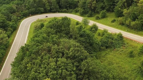 A view of a motorcycle ride in Slovakia
