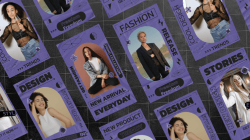 Modern Fashion Social Media Stories with Dynamic Graphics